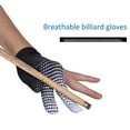 thumbnail image 5 of 2 Pieza de Billar Tiradores de Tacos de Billar 3 Dedos Guante de Billar Guantes de Billar para Mano Izquierda Accesorios de Billar, 5 of 5