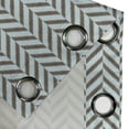thumbnail image 4 of Ambesonne Aqua Grommet Curtain, Sketchy Chevron Zig Zag, 50" x 120", Sky Blue and Brown, 4 of 6