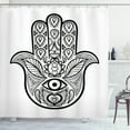 thumbnail image 1 of Ambesonne Hamsa Shower Curtain, Nature Tribal Boho Art, 69"Wx84"L, Black White, 1 of 3