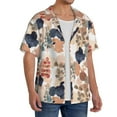 thumbnail image 2 of Logiee Watercolor Plants Print Men's Button Down Shirts Short Sleeve, Summer Beach Shirts,Vacation Wedding Shirts,Men's Casual Button-Down Shirts with Pocket-X-Large, 2 of 5