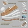 NCCB Mens Slippers House Shoes with Memory Foam Moccasin Slipper Beige