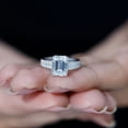 thumbnail image 2 of Empire Jewelry 2.1 Ct Emerald Cut Diamond Rings for Her - 14K White Gold Rings on Sale - Wedding Jewelry for Bridesmaids - Anniversary Gift for Women - Valentine's Day Gifts, 2 of 5