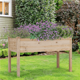 thumbnail image 3 of Alden Design Wooden Outdoor Rectangular Raised Bed Planter Box, 47.51″ L × 23.51″ W × 30.05″ H, 3 of 10
