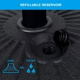 thumbnail image 3 of Simple Deluxe 20Inch 50LBS Capacity Heavy Duty Patio Market Umbrella Base Stand with Steel Holder Water Filled for Outdoor Lawn Garden, Black, Round, 3 of 7