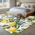 thumbnail image 5 of Lemon Bird Large Area Rugs for Bedroom Living Room, Soft Non Slip Carpet Bedside Rug, Watercolor Yellow Green Foliage Flower Leaf Rectangular Floor Cover Kitchen Accent Rug 6'x9' for Office, 5 of 9