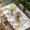 Off-White, variant on Gnomes Easter Table Cloths for 8 Foot Rectangle Tables, Eucalyptus Spring Floral Eggs Leaves Rustic Patio Waterproof Elastic Fitted Tablecloths, Washable Rectangular Table Cover for Camping