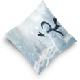 thumbnail image 5 of GZHJMY Christmas Snowman Throw Pillow Cover 20 x 20 Inch, Soft Square Cushion Case for Home Couch Sofa Bedroom Car Farmhouse Decor Home Decor, 5 of 7