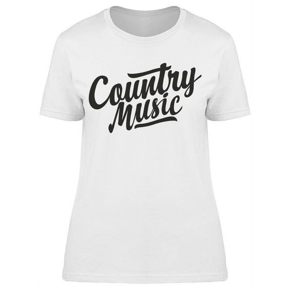 Cool Text: Country Music T-Shirt Women -Image by Shutterstock, Female 3X-Large