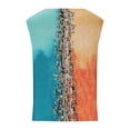 thumbnail image 4 of Lolmot Sleeveless Tops for Women Casual Summer Women's Tops and Blouses Loose V-Neck Vintage Printed Sleeveless Top T-Shirt Holiday Tops, 4 of 5