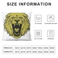 thumbnail image 5 of BCIIG Lion Logo Art Graphic Decorative Throw Pillow Cover for Home Couch Living Room Bed Sofa, Short Plush Material, Invisible Zipper Closure, 1PC 24x24in, 5 of 5