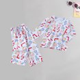thumbnail image 4 of Fesfesfes Summer Long Sleeve Pajamas Set Cool Homewear PJS Big Boys Outfit Home Clothes, 4 of 6