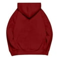 thumbnail image 6 of Hoodie Womens Sweatshirt Oversized Women Casual Lightweight Daily Cropped Women's Pullover Solid Color Raglan Sleeve Comfortable Warm Hooded Jacket For Everyday Wear, 6 of 7
