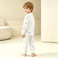 thumbnail image 5 of FSYBOA Boys Cotton Outfit Set Size 6, 2 Piece Soft Crew Neck Casual Tops and Pants White, 5 of 7