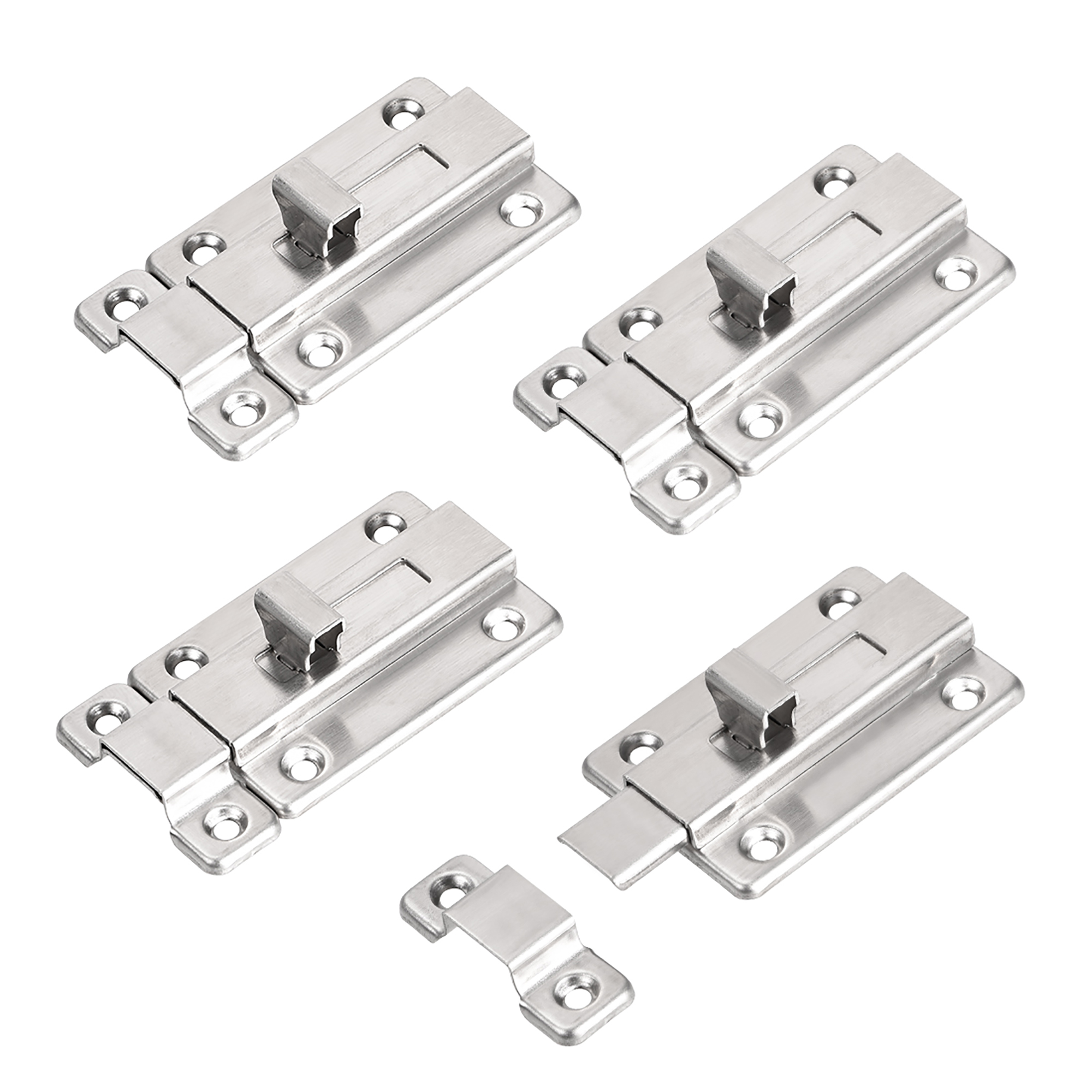 Sliding Lock Barrel Bolt, 3inch Stainless Steel Door Latch w Screws 4