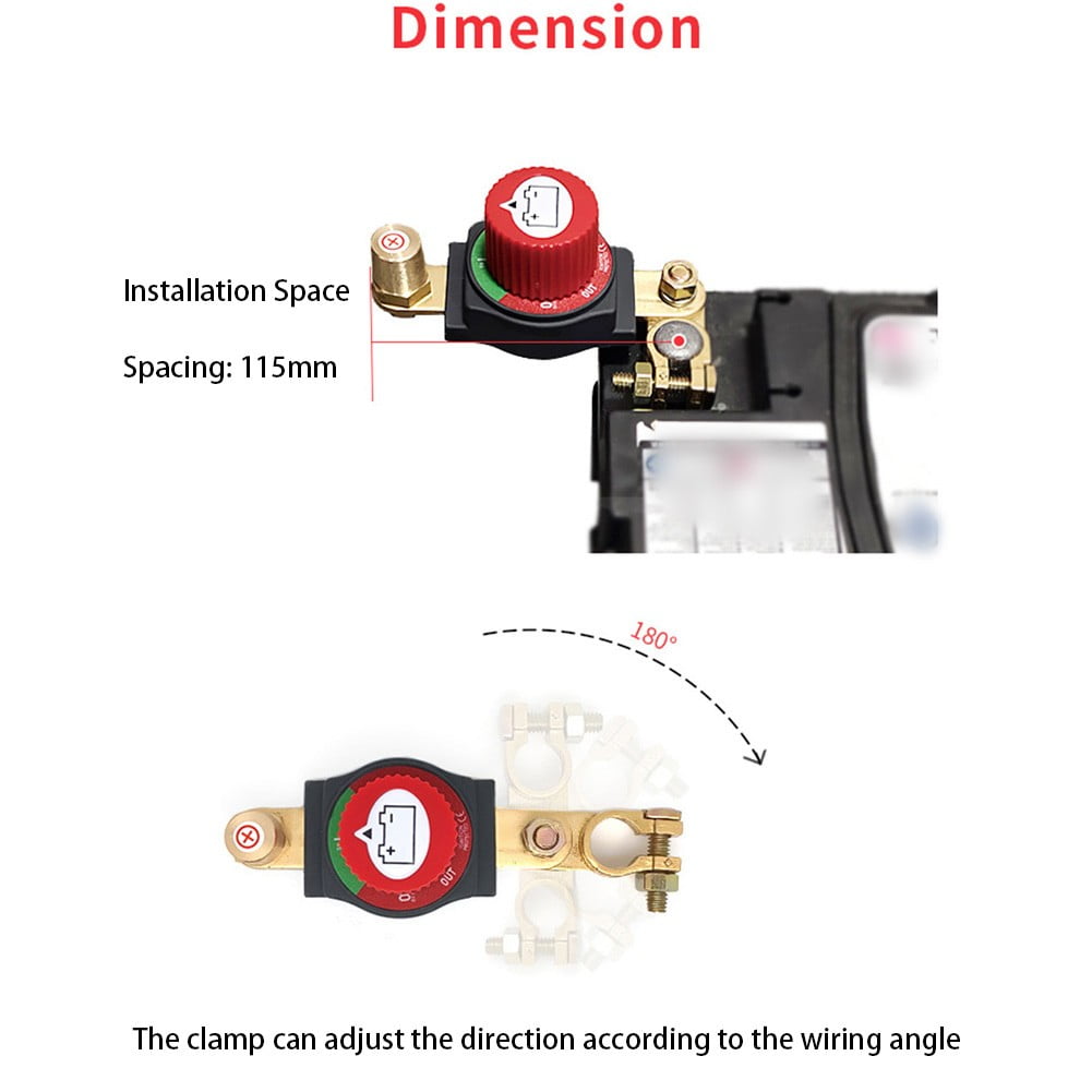 yaaqii Marine Waterproof Battery Disconnect Switch for RV Car Boat for ATV 12V 48V