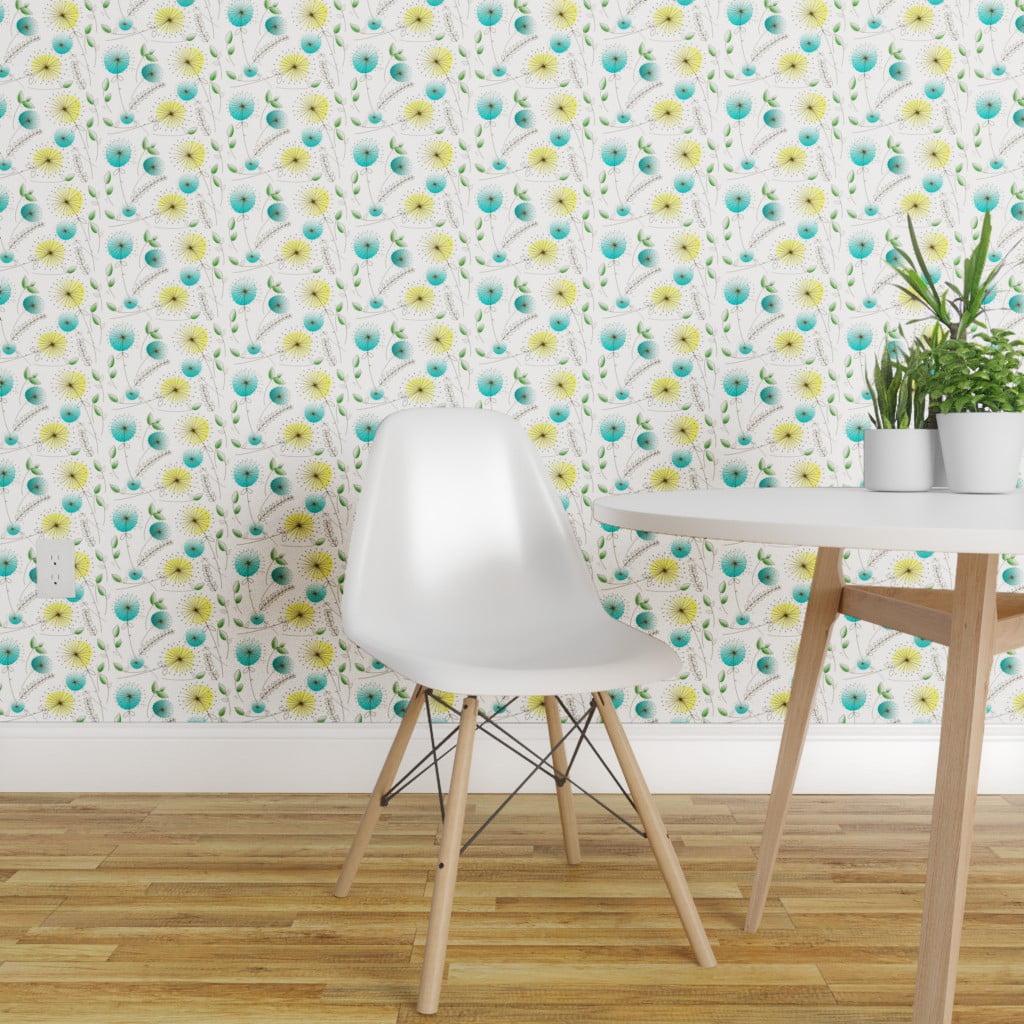 Removable Water-Activated Wallpaper Mod Mid Century Modern Retro Vintage