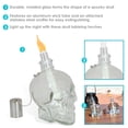 thumbnail image 2 of Sunnydaze Grinning Skull Glass Tabletop Torches - Clear - 4-Pack, 2 of 9