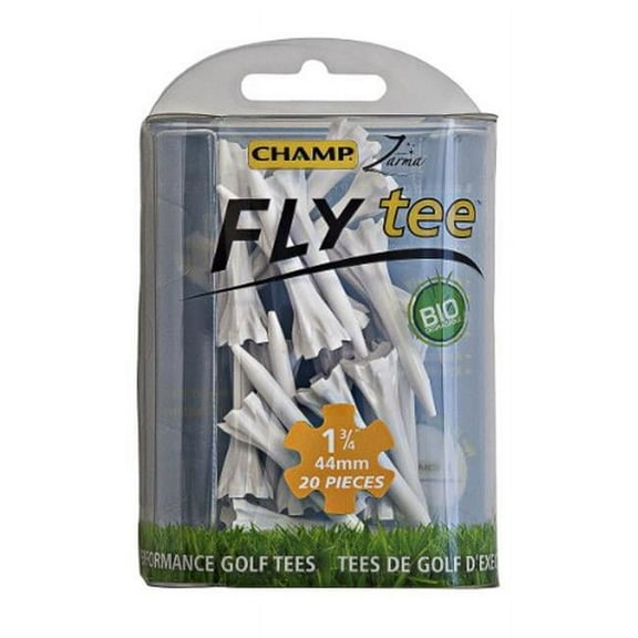 Champ Zarma FLYtee 1.75 inch, White, 20 Count