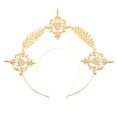 thumbnail image 1 of KAKOWELY 1 diadema decorativa estilo retro para niña, tocado de moda dorado, 1 of 5