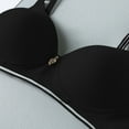 thumbnail image 6 of Women's Push Up Wireless T-Shirt Bra - Padded Plunge No Underwire, Comfortable Bralette, Perfect for Daily, Casual & Travel Use Black 36, 6 of 6
