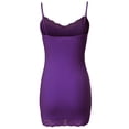 thumbnail image 2 of FashionOutfit Women's Solid Soft Stretch Spaghetti Strap Lace Trim Tank Top, 2 of 3