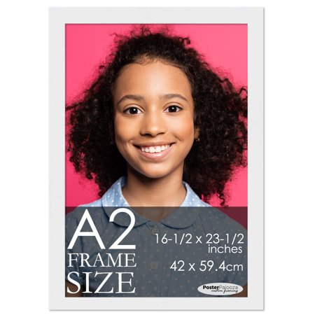 A2 Frame White Modern Minimalist - Contemporary Wood A2 Picture Frame For A2 Size Artwork or Documents - 16.5x23.5 Frame