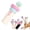 Pink, variant on Electric Cat Wand Toy with Telescopic Rope, Cat Teaser Game Interactive Cats Toys Fuzzy Ball Launchers Funny Enrichment Toys for Bored Indoor Pets