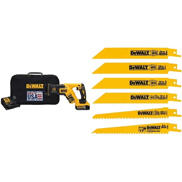 Sierra recíproca DEWALT 20V MAX XR Compact DCS367P1 con cuchillas