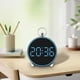 thumbnail image 4 of Reloj despertador digital de mesa con función de 12/24 horas para colgar en la pared con luz ambiental. Azul, 4 of 9