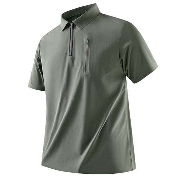 Luvrsol Big & Tall Mens Tshirt Solid Basic Turndown Collar Short Sleeve Light Cotton Simple Work Shirts M-5XL