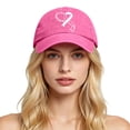 thumbnail image 2 of Miaoju Cancer Baseball Caps Cancer Awareness Accessories Adults Women Men Pink Ribbon Embroidered Hats Gifts, 2 of 5