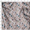 thumbnail image 4 of Soimoi Gray Japan Crepe Satin Fabric Flower & Butterfly Printed Craft Fabric by The Yard 42 Inch Wide, 4 of 5