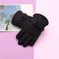 thumbnail image 2 of Guantes de esquí para niños, con forro polar, resistentes al frío, cálidos, para niños y niñas, impermeables, para jugar en la nieve, a prueba de viento, para montar en invierno, 2 of 5