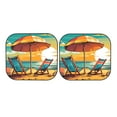 thumbnail image 7 of Haiem Vintage Beach Sunset Car Windshield Sun Shade (2 Pieces) Foldable Windshield Sun Shade Car Accessories for Truck SUV Pickup-Medium, 7 of 7