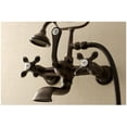 thumbnail image 4 of Kingston Brass Wall-Mount Clawfoot Tub Faucets With Brushed Nickel AE557T8, 4 of 7