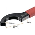 thumbnail image 2 of C Hook Spanner Wrench Collet Chuck for 22-26 mm Round Nut, with Red Non-Slip Handle, 2 of 8
