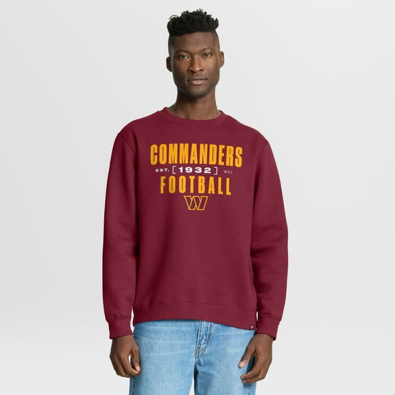 Men's Fanatics Burgundy Washington Commanders Powerful Throw Legacy Pullover Sweatshirt