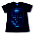 thumbnail image 4 of Gambler Skull with Cards Billiards and Whiskey Glow in the Dark T-Shirt by Rock Eagle, 4 of 8