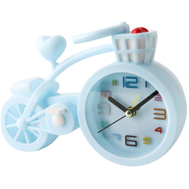 Reloj despertador con forma de bicicleta de dibujos animados para niños y niñas, relojes de mesa para dormitorio Sailing Electrónica