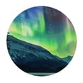 thumbnail image 4 of Acheng Aurora Borealis, Snow, Trees Round Tablecloth 100% Polyester Fiber for Picnic Dining Kitchen Farmhouse 31-35, 4 of 8