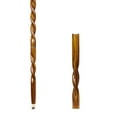 thumbnail image 3 of Aluminum & Brass Decorative Rosewood Walking Cane | Full Size Walking-Stick for Men & Women | (Spiral Wood, Elegant Bar), 3 of 3