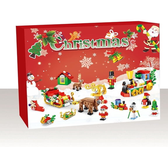 Christmas Tree Advent Calendar Building Blocks – 24-Day DIY Countdown STEM Toy for Kids