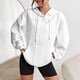 thumbnail image 2 of Gibobby Sudadera mujer, Sudaderas de gran tamaño para mujer, con capucha Sherpa, con capucha, para mujer, con bolsillos(Blanco,XG), 2 of 4