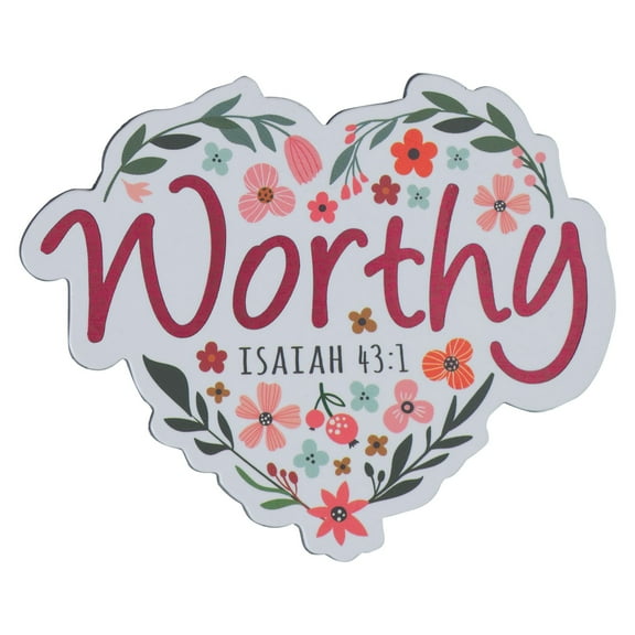 Christian Art Gifts Cute Decorative Inspirational Women & Girls Bible Verse Fridge Magnet: Worthy