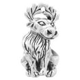 thumbnail image 2 of Moose Charm .925 Sterling Silver Antique Finish Reflection Beads, 2 of 6
