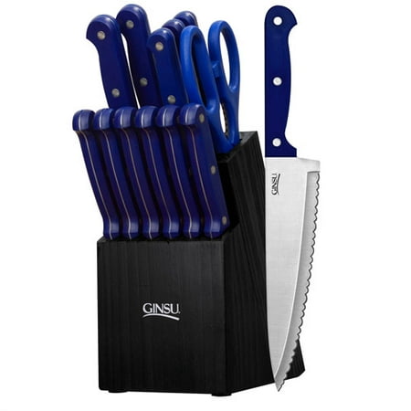 Ginsu Essential Series 14 Piece Stainless Steel Serrated Knife Set