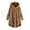 #1-Brown, variant on Patlollav Outwear Winter Wool Jacket for Women Coats Plus Size Hooded Loose Cardigan Button Plush Tops