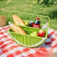 thumbnail image 2 of Wicker,Picnic，Fruit-style，Woven Handle for Picnic, Camping, Outdoor  filter valentines  day  baskets big  little  baskets outdoor  basket los  easter  basket kitchen storage basket decorative, 2 of 10