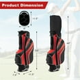 thumbnail image 4 of Segmart Lightweight Golf Stand Bag with 6-Way Divider, 8 Pockets & Auto Stand - Water-Resistant Portable Carry Bag for Travel, 6lbs, Red, 4 of 8