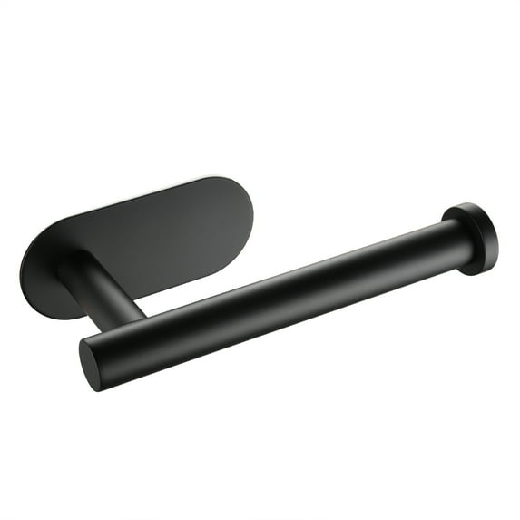 Stainless Steel Toilet Paper Holder Adhensive Tissue Paper Roll Holder for Bathroom Black